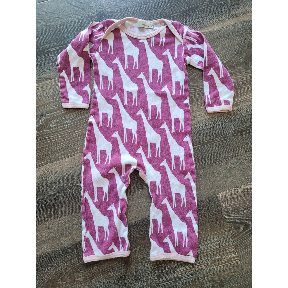 Zebi Baby Giraffe Print Romper Long Sleeve One Piece Bodysuit 6-12‎ Months #4